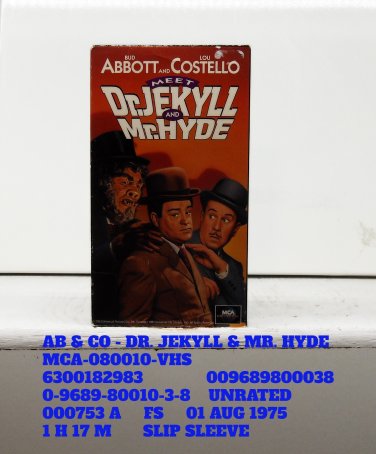 VHS - AB & CO - MEET DR. JEKYLL AND MR. HYDE