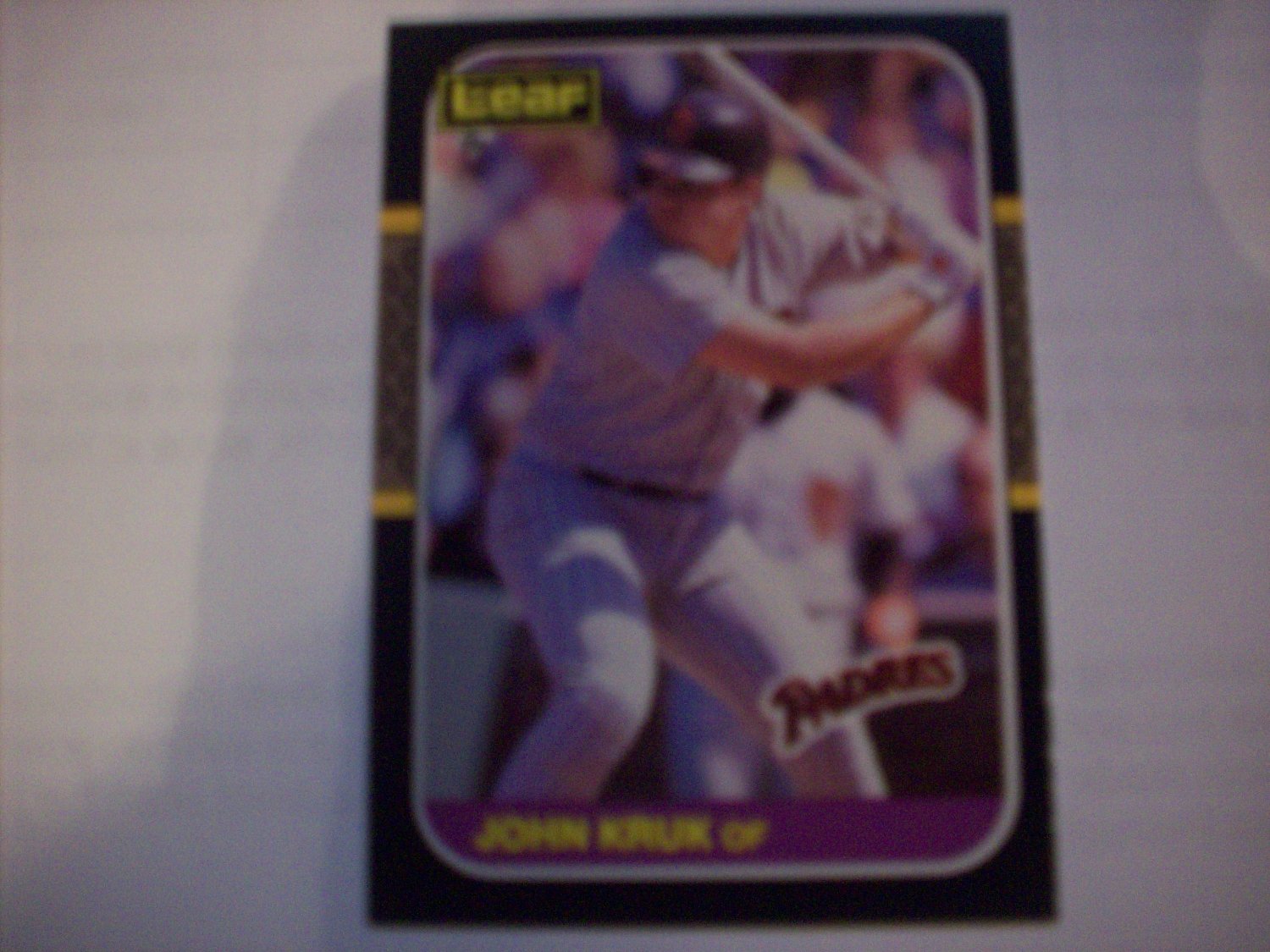John Kruk 1987 Donruss Leaf Rookie Card 217