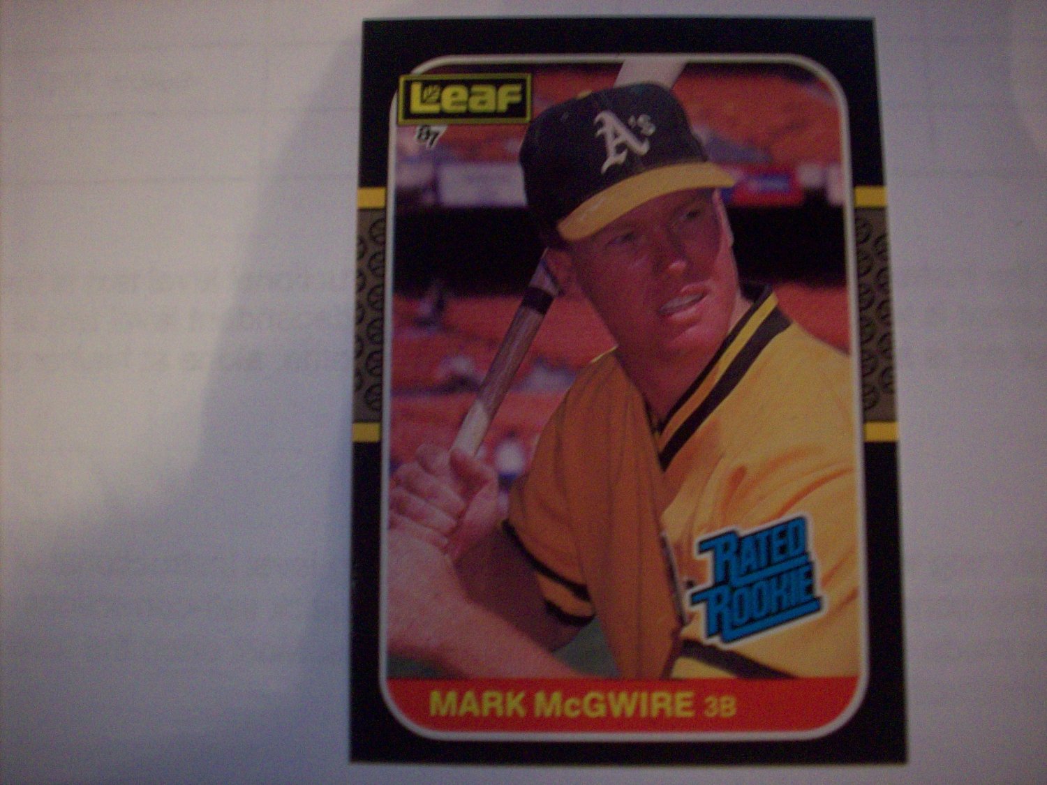 Mark McGwire 1987 Leaf Rated Rookie Card #46