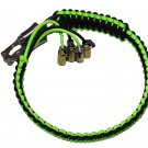 Biker Whip 36" Black Neon Green