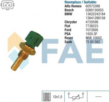 33600 temperature sensor ALFA BMW CITROEN FIAT FORD LANCIA OPEL PEUGEOT 90487859