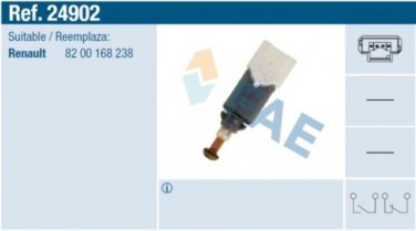 24902 stop light switch NISSAN OPEL RENAULT 93197675 8200168238 4155450009