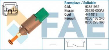 24900 stop light switch NISSAN RENAULT Clio Kangoo Megane 2532000QAE 8200168240