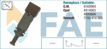24890 stop light switch for DACIA NISSAN OPEL RENAULT 7700414986 9160984