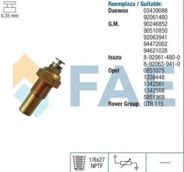 32230 sensor temperature DAEWOO OPEL Astra Calibra Corsa Omega Vectra 1338448