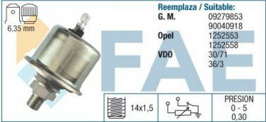 14560 oil pressure sensor for OPEL Corsa Kadett Omega 0-5 Bar 90040918