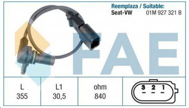RPM SENSOR AUTOMATIC TRANSMISSION 79062  for AUDI A3 SEAT VW 01M927321B