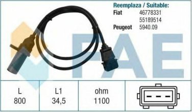 CRANKSHAFT POSITION SENSOR 79296 for FIAT PANDA SEICENTO