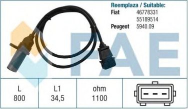 CRANKSHAFT POSITION SENSOR 79296 for Fiat Panda Seicento 46778331 55189514