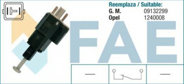 24505 stop light switch for OPEL Astra Vectra Zafira 09132299 1240008
