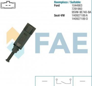24772 stop light switch for AUDI FORD SEAT SKODA VW 1044903 1H0927189A