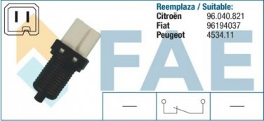 24440 stop light switch for CITROEN FIAT LANCIA PEUGEOT 96040821 433411