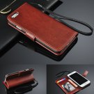 For Apple iPhone 5,5S Genuine Real Leather Flip Wallet Case Cover