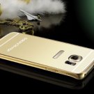 Gold Luxury Slim Aluminum Metal Bumper Mirror Back Case Cover For Samsung Galaxy S 6