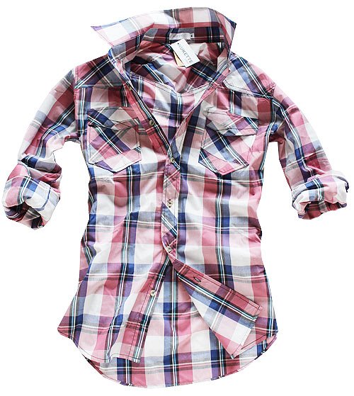 Men's shirt long sleeve in Pink Size M