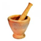 Mortar and Pestle Clay Small Size 7" for Asian Food cooking