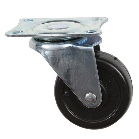 Black rubber industrail wheel 2"