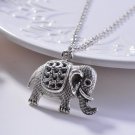 Elephant  Pendant Good Luck Silver Includes Long Necklace