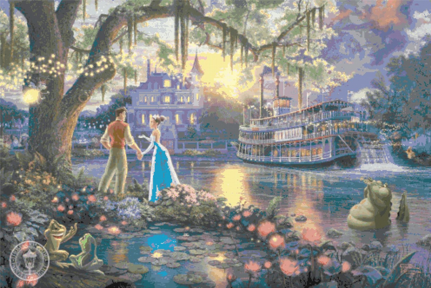 The Princess and the Frog inspirated to Kink@de Cross Stitch Pattern Pdf 496 * 332 stitches E497
