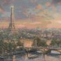 Paris city of love inspirated to Kinkade Cross Stitch Pattern Pdf 496 * 331 stitches E623