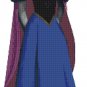 Princess Anna pose Frozen - 9.07" x 25.79" - Cross Stitch Pattern Pdf E636