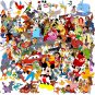 counted cross stitch pattern All characters of Disney 496*496 stitches E007