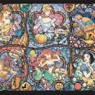 Counted Cross Stitch Pattern Disney Six princesses stained glass pdf 496*349 stitches  E715