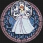 Counted cross stitch pattern Cinderella stained glass 279 x 282 stitches E771