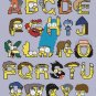 Alphabet simpson characters - 14.93" x 17.79" - Cross Stitch Pattern Pdf E596