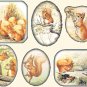 six scenes with squirrel nutkin by potter - 25.57" x 19.71" - Cross Stitch Pattern Pdf E1302