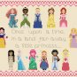 Disney Princess Pixel People - 11.00" x 8.43" - Cross Stitch Pattern Pdf E1113