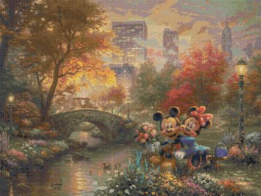 Mickey Minnie Cross Stitch Pattern Kinkade Cross Stitch 35 43 X 26 57 E1618