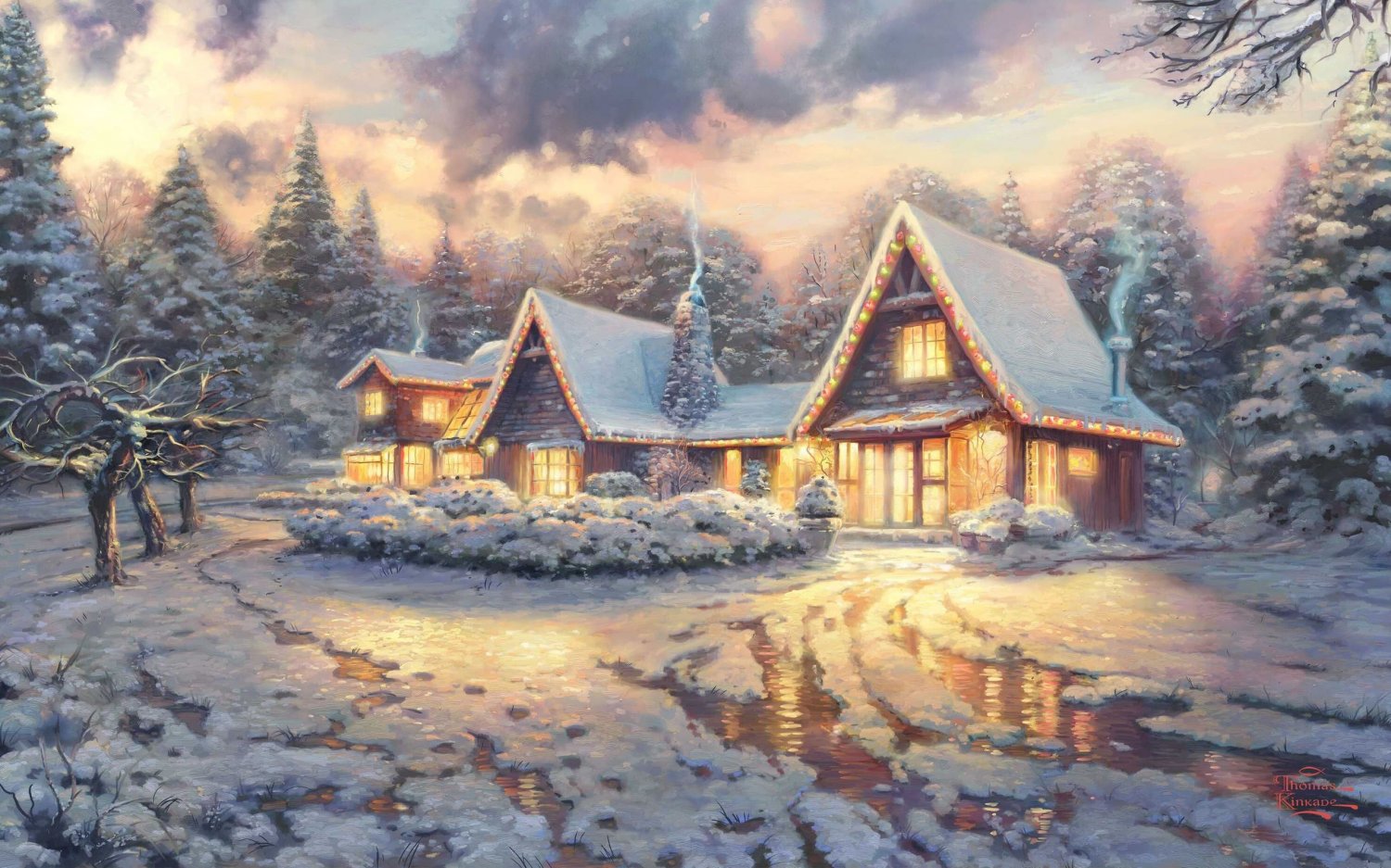 counted cross stitch pattern Christmas Cottage Kink@de 496* 310 stitches E198
