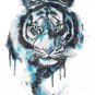 counted Cross Stitch Pattern Watercolor tiger pdf chart 141*183 stitches E1515