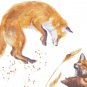 watercolor fox Counted Cross Stitch pattern - 21.50" x 13.64" - E1987
