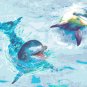 watercolor dolphins Counted Cross Stitch pattern - 24.00" x 17.79" - E2130