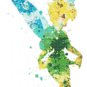 counted cross stitch pattern watercolor tinkerbell 115 x 216 stitches E1846