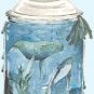 watercolor jar Counted Cross Stitch pattern - 17.71" x 26.64" - E2231