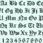 Counted cross stitch pattern old gothic alphabet size 216 x 179 stitches E1242