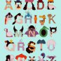 Counted cross stitch pattern alphabet villain characters 240*326 stitches E1190