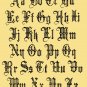 counted cross stitch pattern Old gothic alphabet 269 * 335 stitches E1130