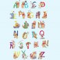 Counted cross stitch pattern alphabet winnie characters 330*504 stitches E1839