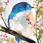 counted Cross Stitch Pattern Watercolor bird pdf chart 220x165 stitches E2192
