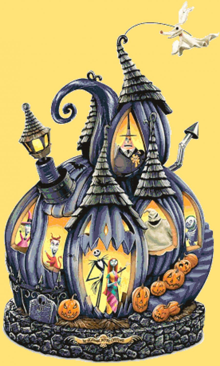 counted Cross Stitch Pattern nightmare before christmas 272x454 stitches E2258