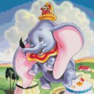 counted Cross stitch pattern Dumbo in the sky disney 276x207 stitches E967