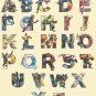counted cross stitch pattern alphabet marvel ABC chart 376x478 stitches E1554