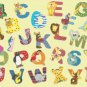 Counted cross stitch pattern alphabet with animal 294x212 stitches E959