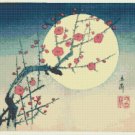 Counted Cross Stitch Kanagawa Hokusai blossom with flower 248*189stitches E1531