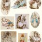 counted cross stitch pattern nine scene bunny B. Potter 287*347 stitches E1147