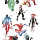 counted cross stitch pattern 8 marvel superheroes watercolor 307x506 stitches E2184